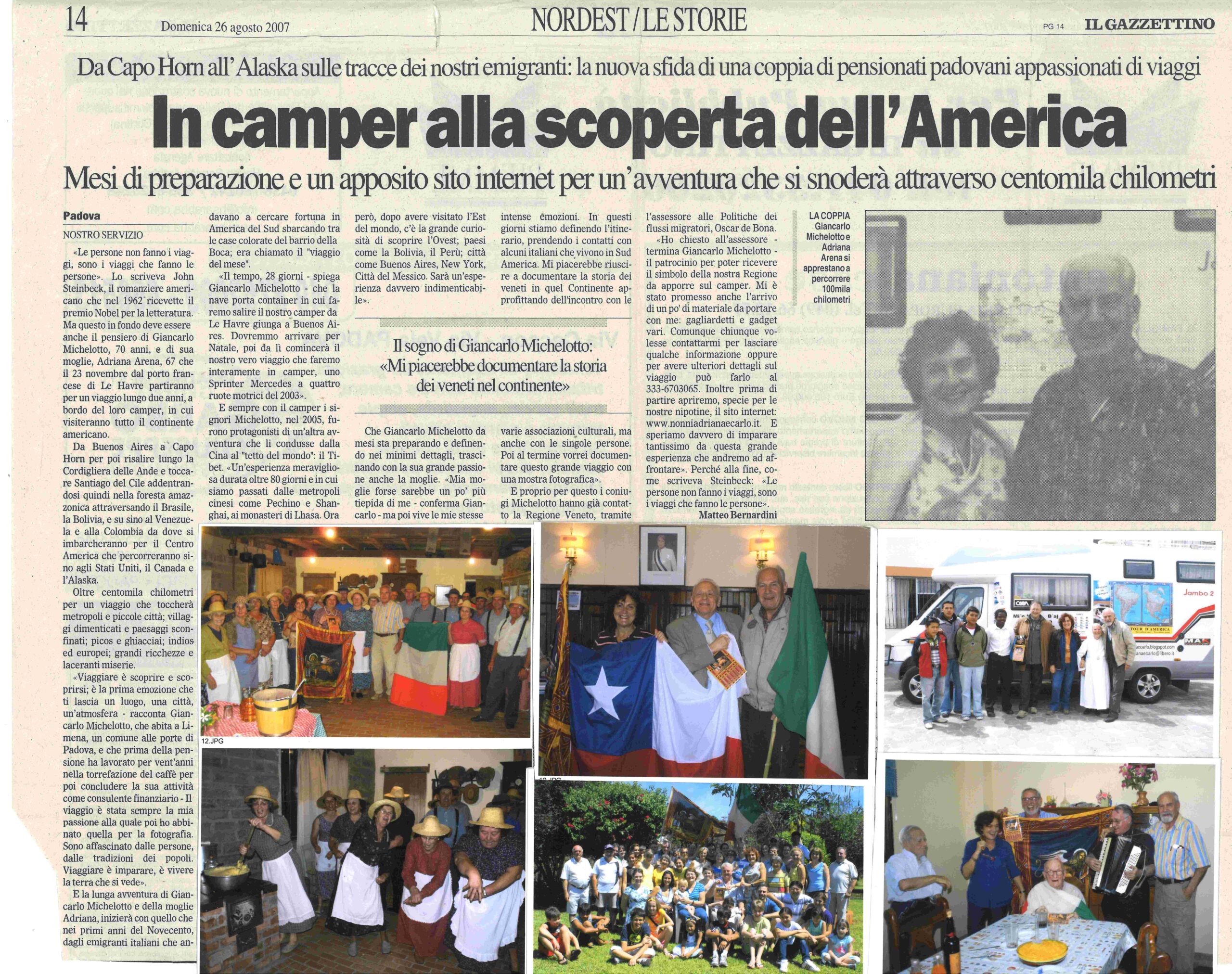 gazzettino partenza viaggio
